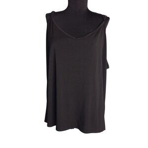 Stella & Dot 2X Tank Top Womens Black Sleeveless adjustable straps